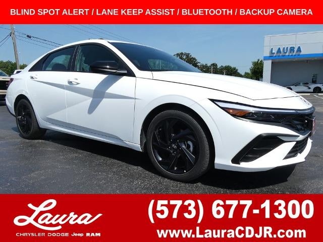 2026 Hyundai Elantra SEL Sport in Serenity White — front three-quarter view