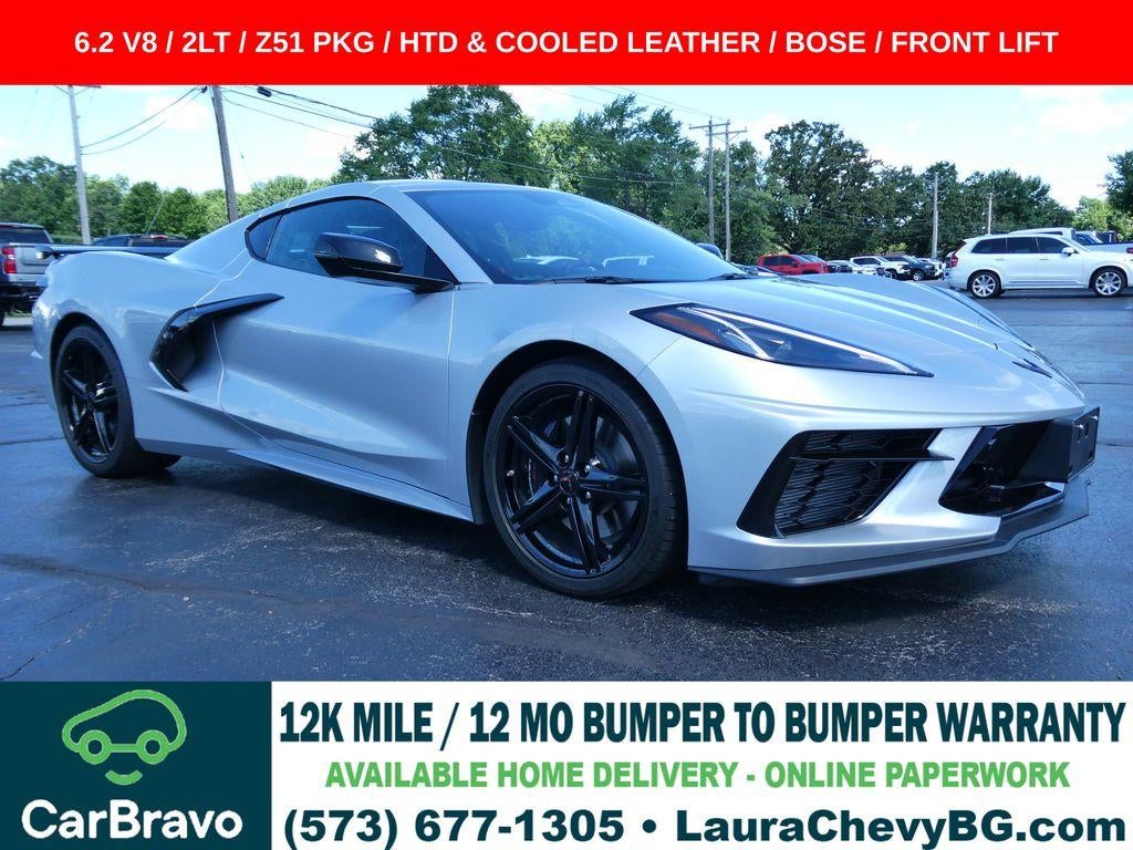 2026 Chevrolet Corvette Stingray 2LT in Blade Silver Metallic — front three-quarter view