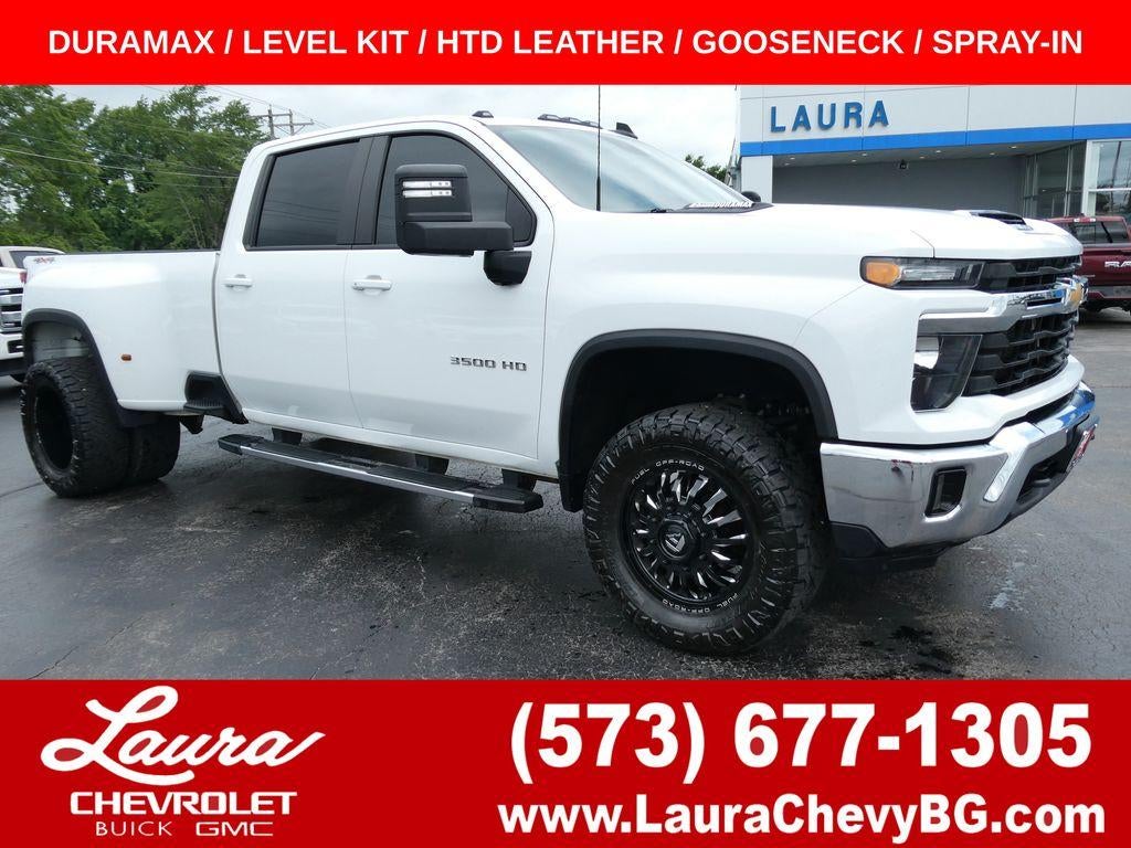 2025 Chevrolet Silverado 3500 HD LT DRW in Summit White — front three-quarter view