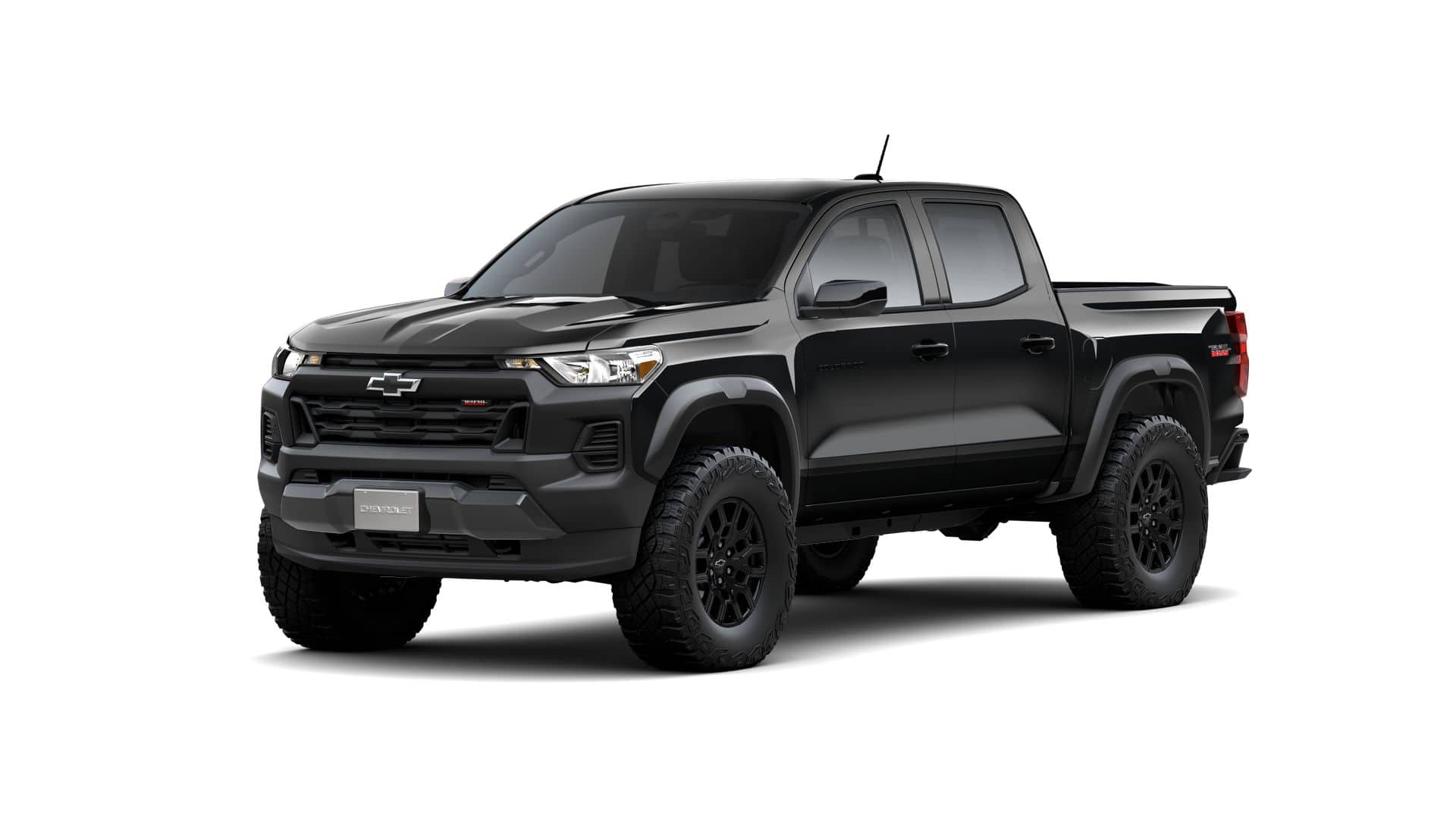 2026 Chevrolet Colorado Trail Boss in Black — front three-quarter view