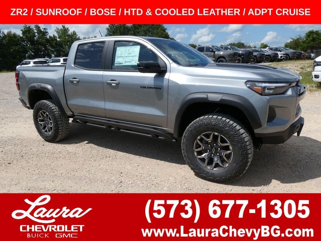 2026 Chevrolet Colorado ZR2 in Sterling Gray Metallic — front three-quarter view
