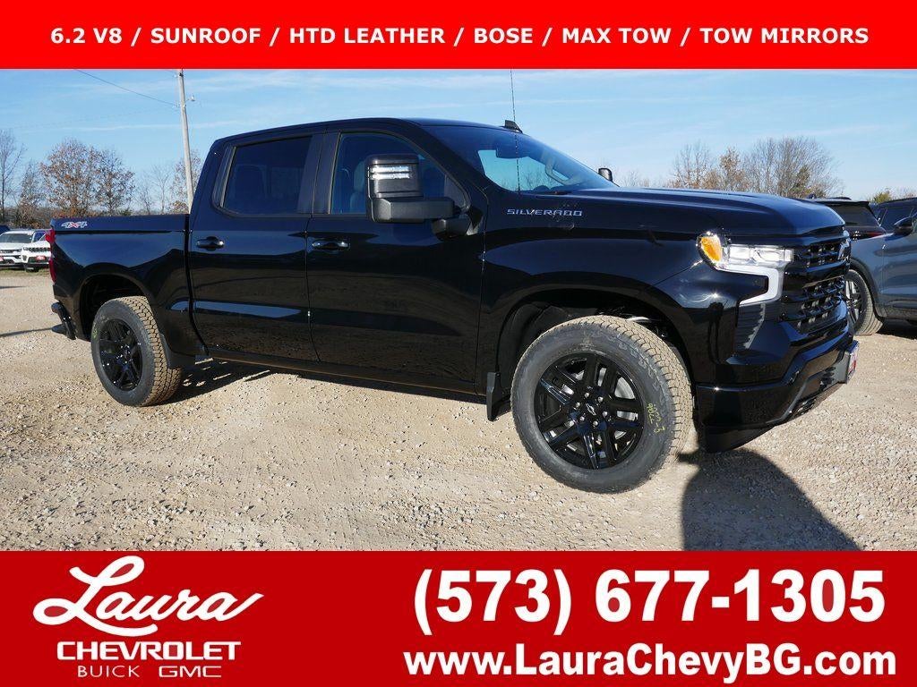 2026 Chevrolet Silverado 1500 RST in Black — front three-quarter view