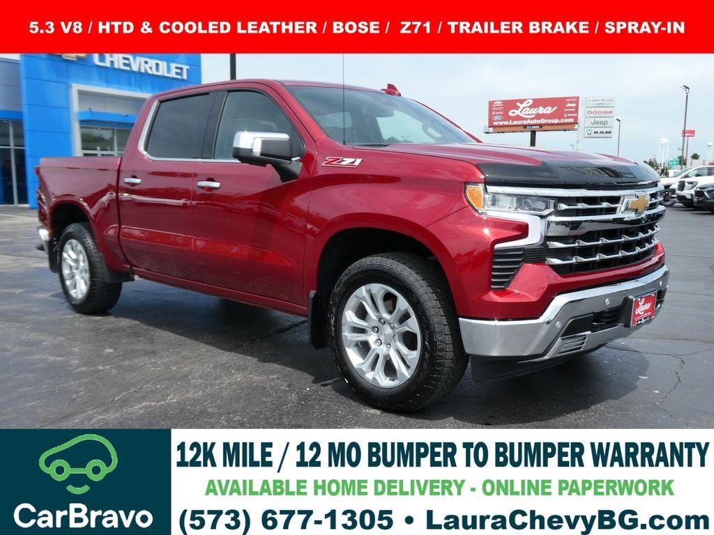 2025 Chevrolet Silverado 1500 LTZ in Radiant Red Tintcoat — front three-quarter view