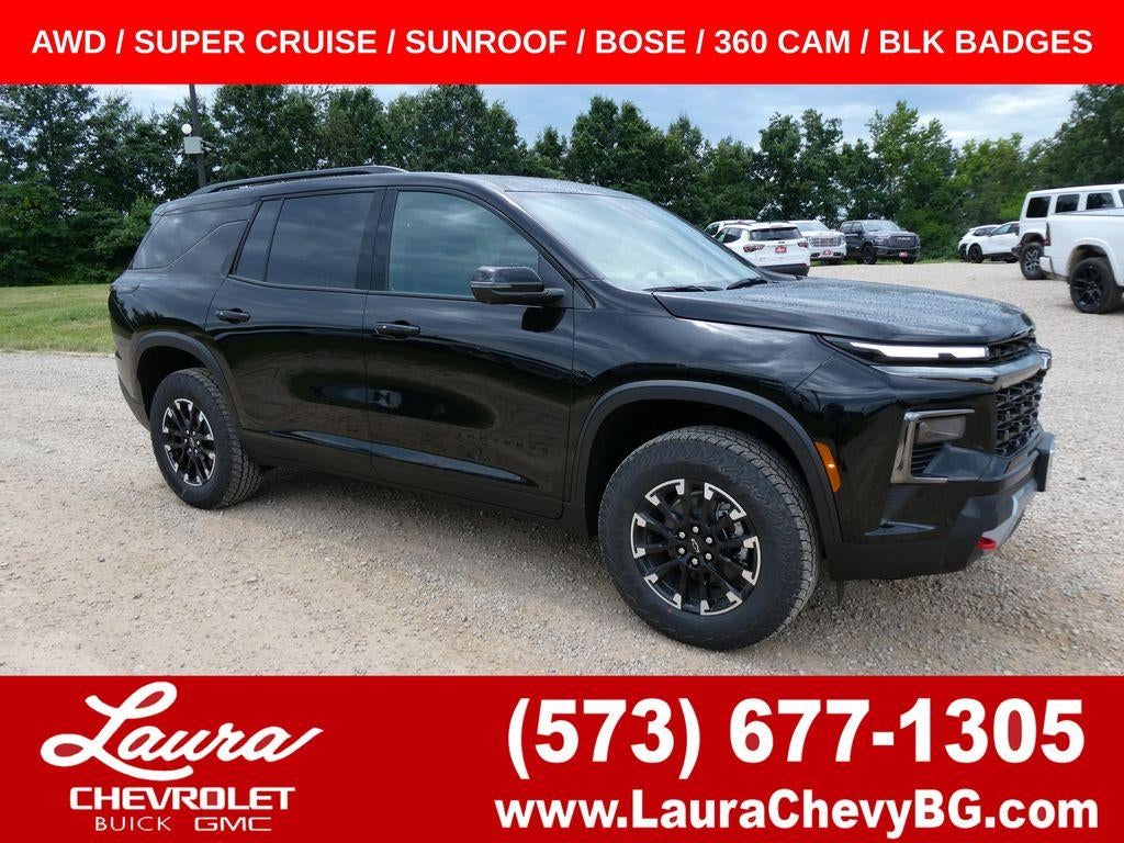 2026 Chevrolet Traverse Z71 in Mosaic Black Metallic — front three-quarter view