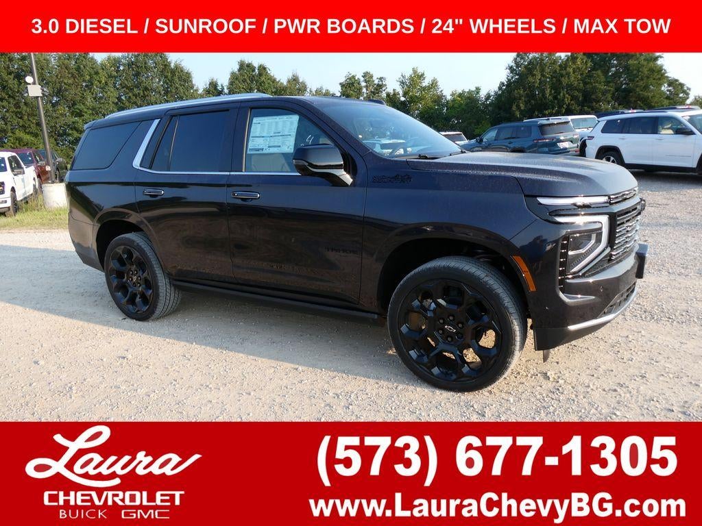2026 Chevrolet Tahoe High Country in Dark Ash Metallic — front three-quarter view