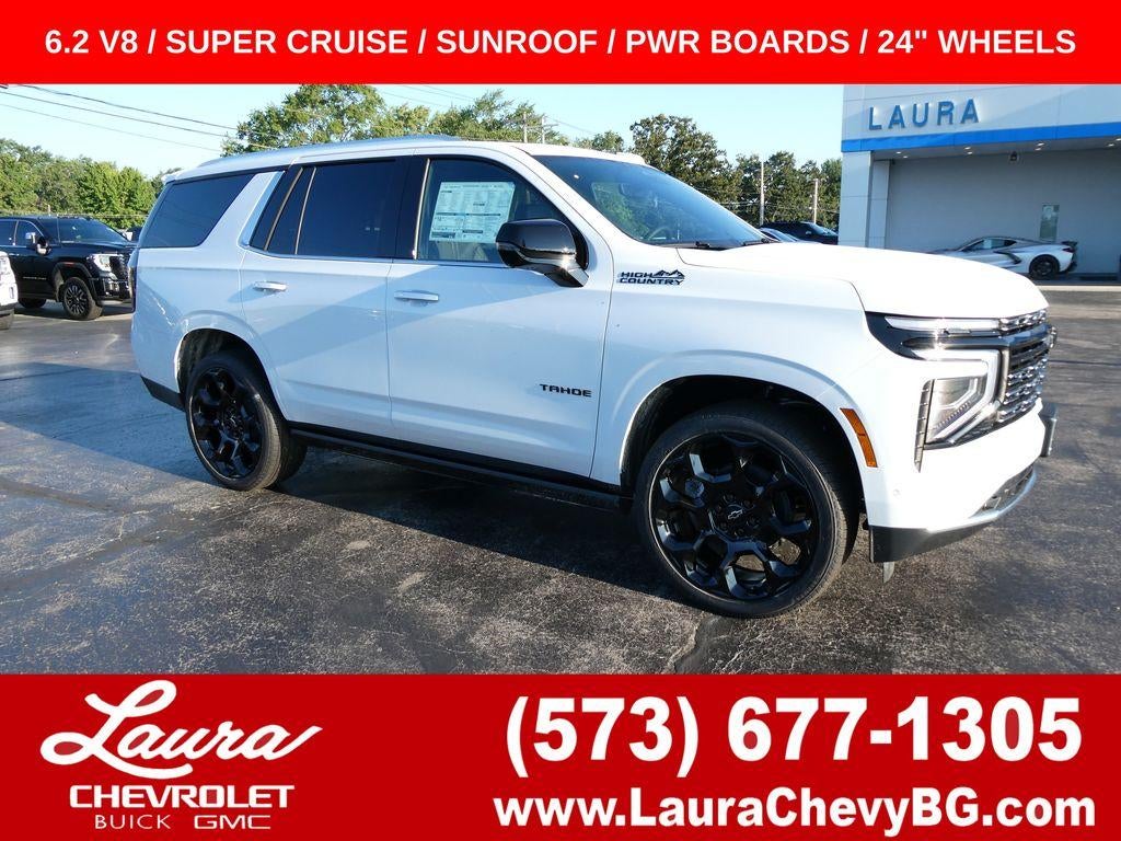 2026 Chevrolet Tahoe High Country in Polar White Tricoat — front three-quarter view