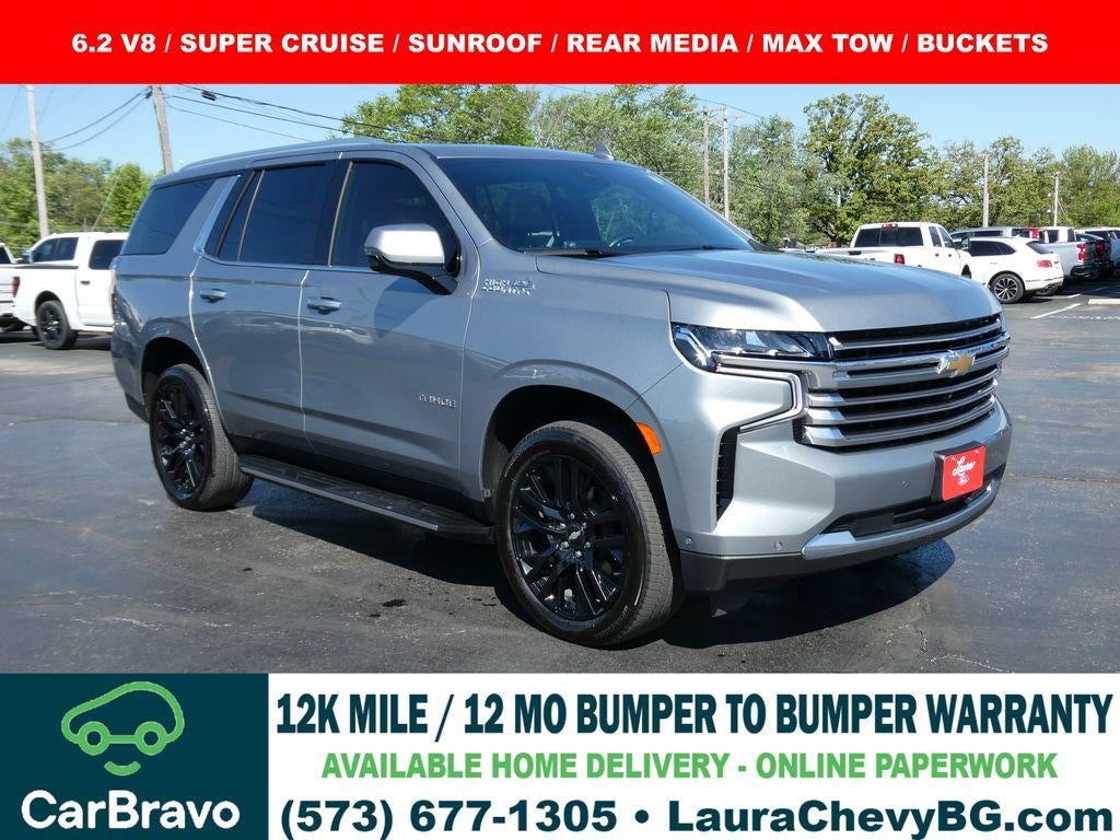 2024 Chevrolet Tahoe High Country in Sterling Gray Metallic — front three-quarter view