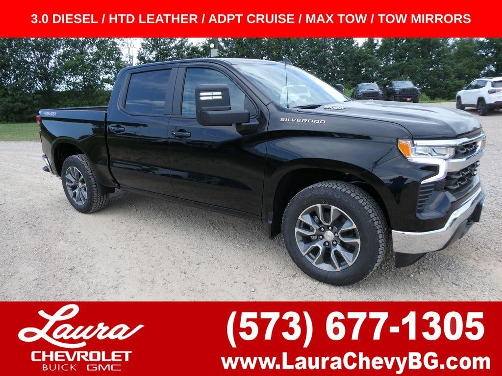 2026 Chevrolet Silverado 1500 LT in Black — front three-quarter view