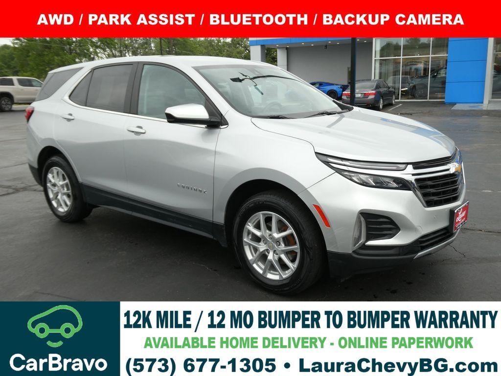 2022 Chevrolet Equinox LT in Silver Ice Metallic — front three-quarter view