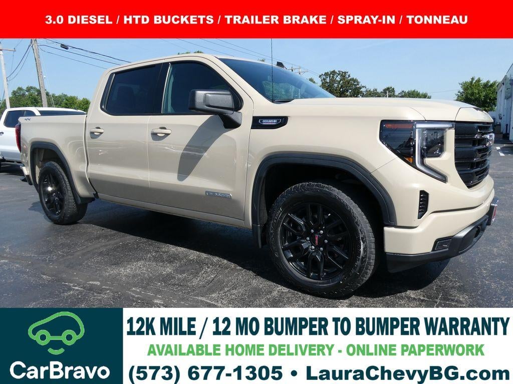 2022 GMC Sierra 1500 Elevation in Desert Sand Metallic — front three-quarter view