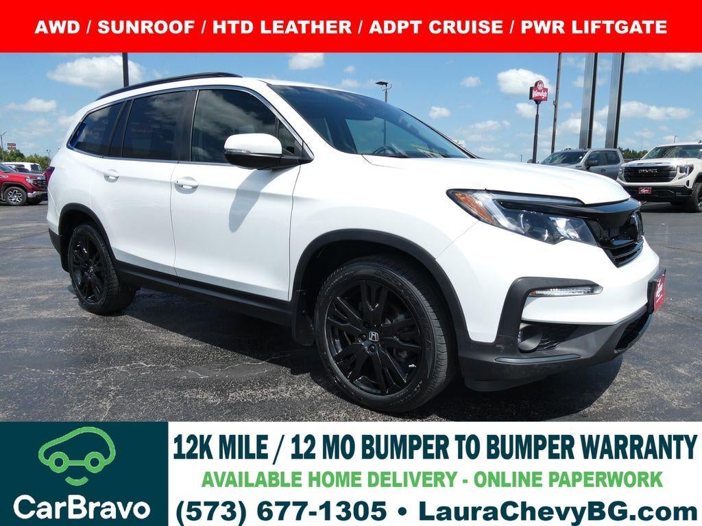 2022 Honda Pilot AWD Special Edition in White — front three-quarter view